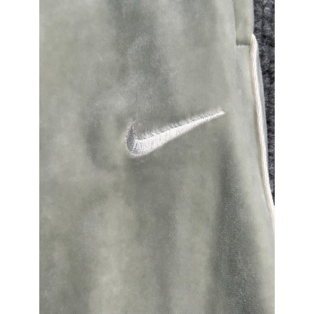 Nike Velour Jogger Pants Women's Medium Sage Green Velvet Lounge Sweatpants - Picture 2 of 7